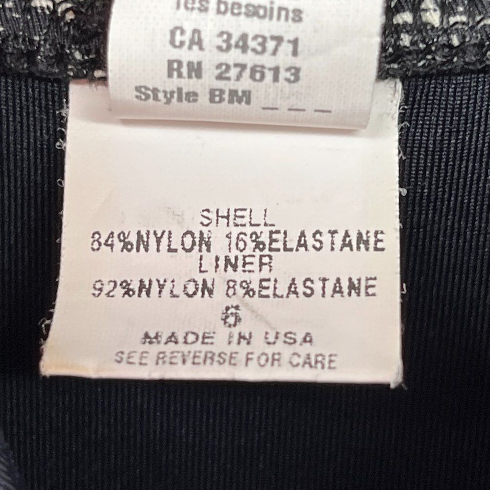 Badgley Mischka Black and White Patterned One-Piece Swimsuit. Stunning! Size 6 - Picture 11 of 14
